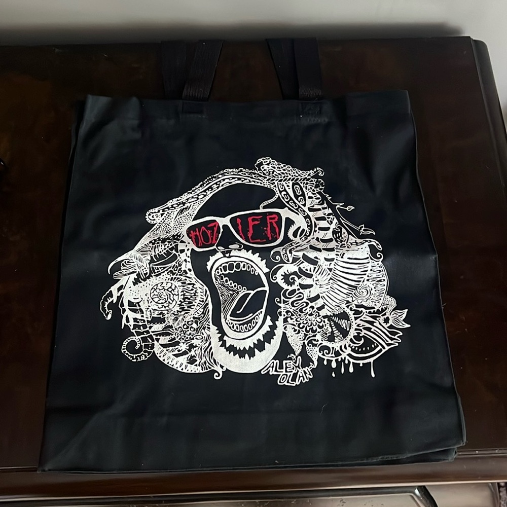 Black canvas tote bag - 2019 Hozier wasteland baby tour merch